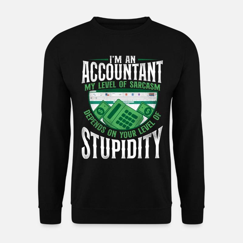 Accountant Bookkeeper Accounting - Unisex Pullover - Schwarz
