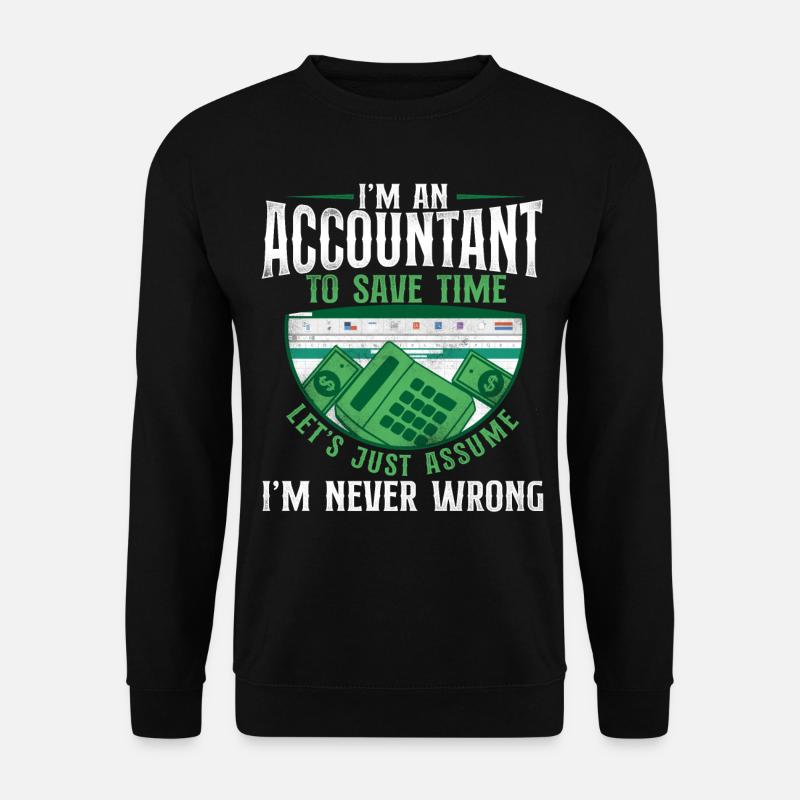 Accountant Bookkeeper Accounting - Unisex Pullover - Schwarz