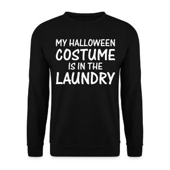 Halloween Party I Mein Halloween-Kostüm ist in der - Unisex Pullover - Schwarz - Vorne - Alina (178cm) & Michal (187cm)