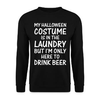 Halloween Party Halloween Saying Halloween - Unisex Sweatshirt - black - Front - Alina (178cm) & Michal (187cm)
