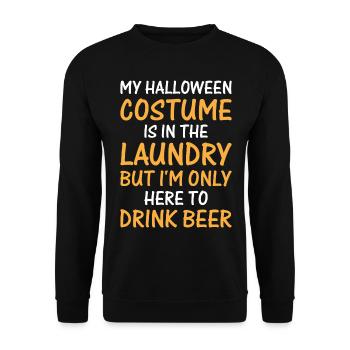 Mon costume d’Halloween est dans la lessive, le ic - Sweat-shirt Unisexe - noir - Devant - Alina (178cm) & Michal (187cm)