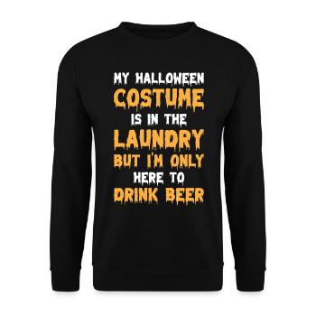 My Halloween costume is in laundry - Funny - Unisex Sweatshirt - black - Front - Alina (178cm) & Michal (187cm)