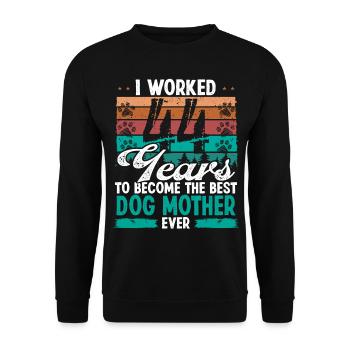 44 Year Old Best Dog Mother 44 Birthday Dog Mom - Unisex Sweatshirt - black - Front - Alina (178cm) & Michal (187cm)