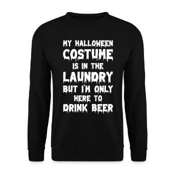 Mon costume d’Halloween est dans la lessive, mais je - Sweat-shirt Unisexe - noir - Devant - Alina (178cm) & Michal (187cm)