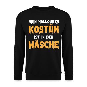 Halloween Lustige Halloween Sprüche I Halloween Lu - Unisex Pullover - Schwarz - Vorne - Alina (178cm) & Michal (187cm)