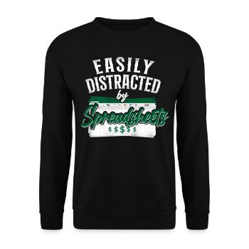Accountant Bookkeeper Accounting - Unisex Sweatshirt - black - Front - Alina (178cm) & Michal (187cm)