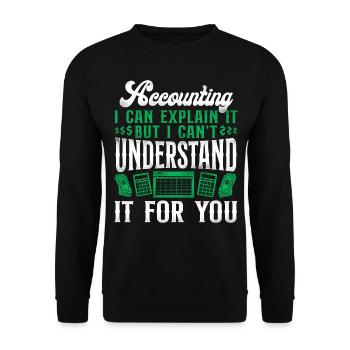 Comptable Comptable Comptable Comptabilité - Sweat-shirt Unisexe - noir - Devant - Alina (178cm) & Michal (187cm)