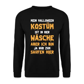 Halloween Lustige Halloween Sprüche I Halloween - Unisex Pullover - Schwarz - Vorne - Alina (178cm) & Michal (187cm)