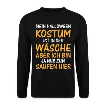 Halloween Spruch Halloween Lustig - Unisex Pullover - Schwarz - Vorne - Alina (178cm) & Michal (187cm)
