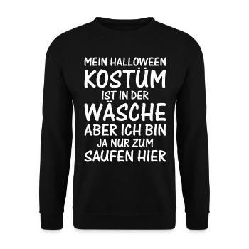Halloween Spruch - Unisex Pullover - Schwarz - Vorne - Alina (178cm) & Michal (187cm)