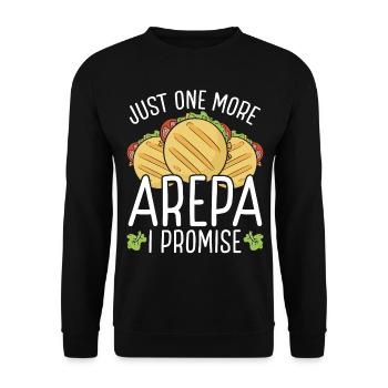 Venezuelan Arepa Colombian Traditional Food - Unisex Sweatshirt - black - Front - Alina (178cm) & Michal (187cm)