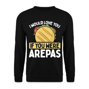 Venezuelan Arepa Lover Colombian Traditional Food - Unisex Sweatshirt - black - Front - Alina (178cm) & Michal (187cm)