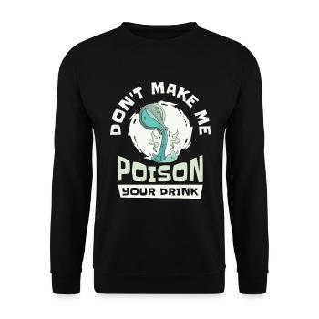 Aqua Tofana Skull Poison Crime Fan Drink Poison - Unisex Sweatshirt - black - Front - Alina (178cm) & Michal (187cm)