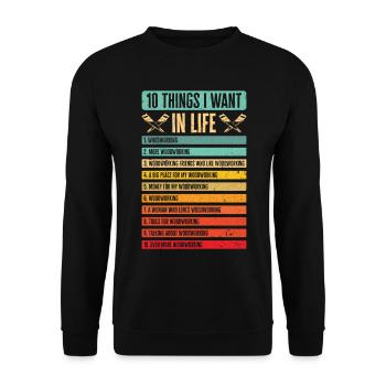 Woodworking Craftsman Woodworker Carpenter - Unisex Sweatshirt - black - Front - Alina (178cm) & Michal (187cm)