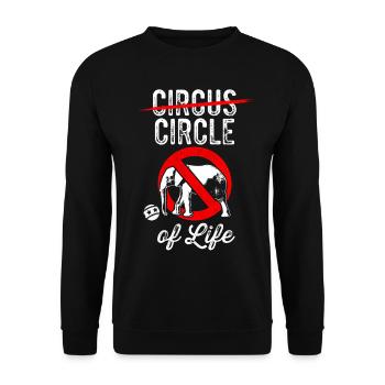 Anti Protesting Animal Captivation Circle of Life - Unisex Sweatshirt - black - Front - Alina (178cm) & Michal (187cm)