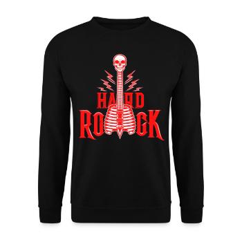 Musik Hardrock Heavy Metal Rock Konzert Festival - Unisex Pullover - Schwarz - Vorne - Alina (178cm) & Michal (187cm)