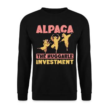 Alpaga L’investissement enveloppant Alpaga Livestock - Sweat-shirt Unisexe - noir - Devant - Alina (178cm) & Michal (187cm)