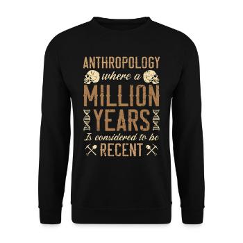 Anthropology Teacher Science Anthropologist - Unisex Sweatshirt - black - Front - Alina (178cm) & Michal (187cm)