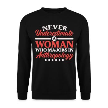 Anthropology Teacher Science Anthropologist - Unisex Sweatshirt - black - Front - Alina (178cm) & Michal (187cm)