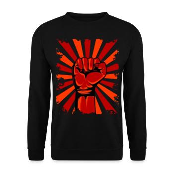 Faust Routes Solidarité Force Résistance - Sweat-shirt Unisexe - noir - Devant - Alina (178cm) & Michal (187cm)