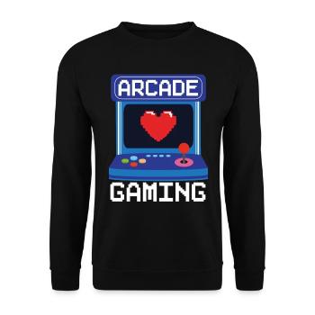 Jeux d’arcade Jeux vidéo Jeux Nerd Streamer - Sweat-shirt Unisexe - noir - Devant - Alina (178cm) & Michal (187cm)