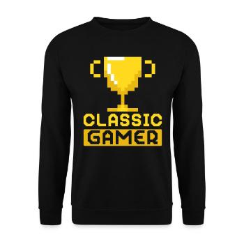 Jeux d’arcade Jeu vidéo Nerd Streamer - Sweat-shirt Unisexe - noir - Devant - Alina (178cm) & Michal (187cm)