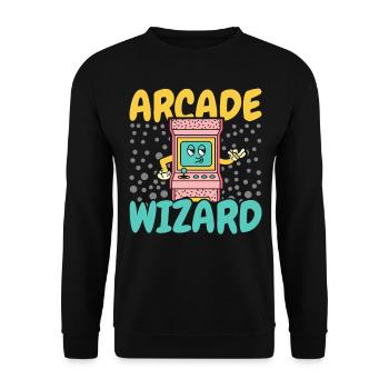 Jeux d’arcade Jeu vidéo Nerd Streamer - Sweat-shirt Unisexe - noir - Devant - Alina (178cm) & Michal (187cm)