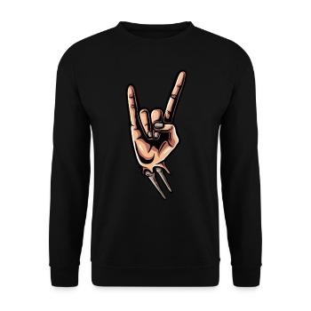 Skelett Totenkopf Schwarz - Unisex Pullover - Schwarz - Vorne - Alina (178cm) & Michal (187cm)