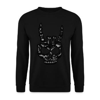 Musik Hardrock Heavy Metal Rock Konzert Festival - Unisex Pullover - Schwarz - Vorne - Alina (178cm) & Michal (187cm)