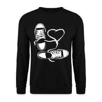 Schuh Schuhe Sportschuh Sneaker Halbschuh - Unisex Pullover - Schwarz - Vorne - Alina (178cm) & Michal (187cm)