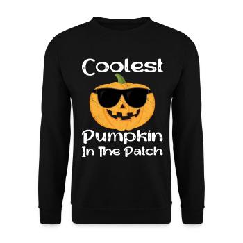 Coolest Pumpkin In The Patch - Unisex Sweatshirt - black - Front - Alina (178cm) & Michal (187cm)