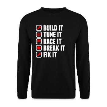 Muscel Car V8 Turbocompresseur Tuning Voiture de course - Sweat-shirt Unisexe - noir - Devant - Alina (178cm) & Michal (187cm)