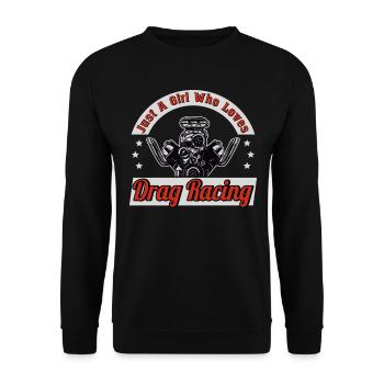 Rennfahrer Rennwagen Tuning Rennsport Motorsport - Unisex Pullover - Schwarz - Vorne - Alina (178cm) & Michal (187cm)