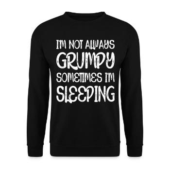 Je ne suis pas toujours grincheux parfois je dors - Sweat-shirt Unisexe - noir - Devant - Alina (178cm) & Michal (187cm)