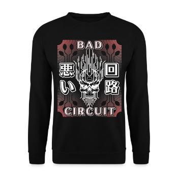 Circuit, carte d’ordinateur, dicton de crâne - Sweat-shirt Unisexe - noir - Devant - Alina (178cm) & Michal (187cm)