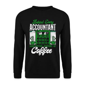 Accountant Bookkeeper Accounting - Unisex Sweatshirt - black - Front - Alina (178cm) & Michal (187cm)