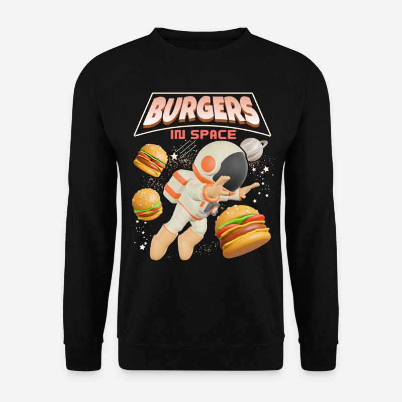 Hamburger lustiger Spruch Burger-Hamburger - Unisex Sweatshirt - black
