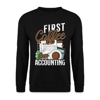 Accountant Bookkeeper Accounting - Unisex Sweatshirt - black - Front - Alina (178cm) & Michal (187cm)