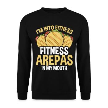 Arepa Lover Arepas in my Mouth Colombian Venezuela - Unisex Sweatshirt - black - Front - Alina (178cm) & Michal (187cm)