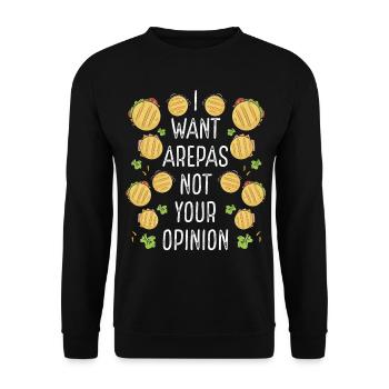 Colombian Arepa Venezuelan Traditional Food Arepas - Unisex Sweatshirt - black - Front - Alina (178cm) & Michal (187cm)