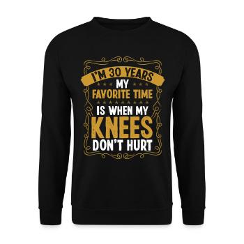 30 Year Old Birthday Humor Idea Men 30 Birthday - Unisex Pullover - Schwarz - Vorne - Alina (178cm) & Michal (187cm)