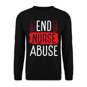 Nurse Abuse Survivor Cardiac Emergency Room Nurse - Unisex Sweatshirt - black - Front - Alina (178cm) & Michal (187cm)