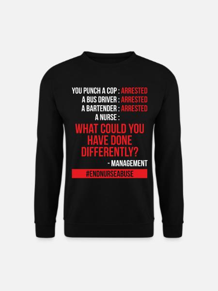 Nurse Abuse Fighter Warrior Emergency Room Nurse - Unisex Pullover - Schwarz