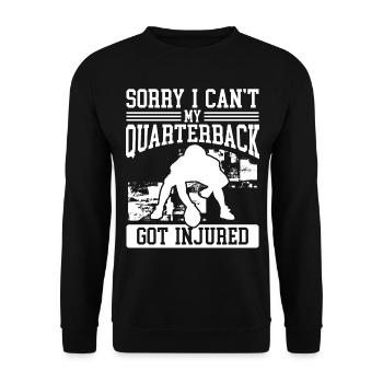Joueur de football Fantasy Désolé je ne peux pas blesserFantasy - Sweat-shirt Unisexe - noir - Devant - Alina (178cm) & Michal (187cm)
