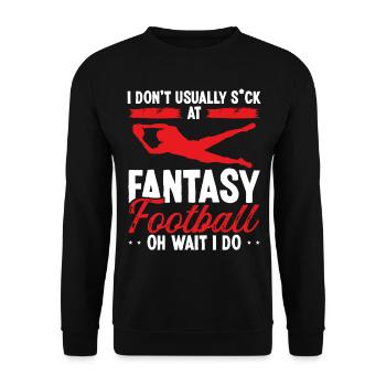 Joueur de football Fantasy Oh Attendez je fais Fantasy Team - Sweat-shirt Unisexe - noir - Devant - Alina (178cm) & Michal (187cm)