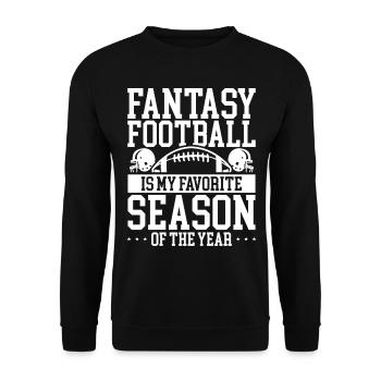 Fantasy Football est mon joueur de saison préféré - Sweat-shirt Unisexe - noir - Devant - Alina (178cm) & Michal (187cm)