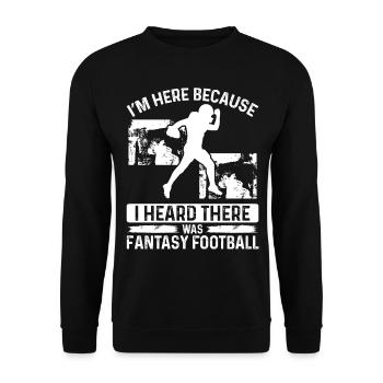 Joueur de football J’ai entendu dire qu’il y avait Fantasy Team - Sweat-shirt Unisexe - noir - Devant - Alina (178cm) & Michal (187cm)
