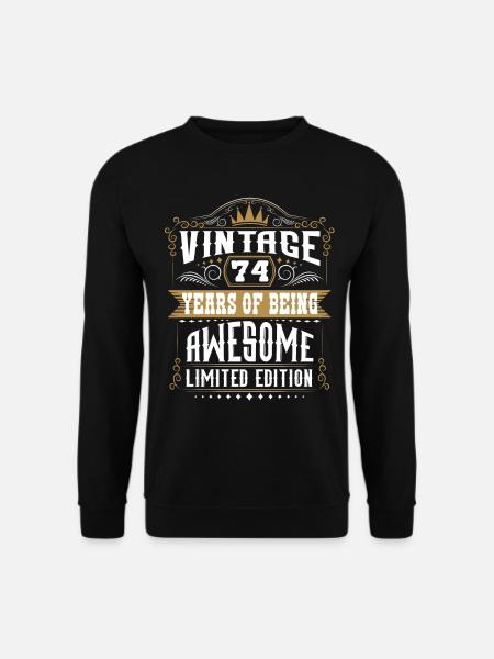 74 anni di essere fantastico 74 compleanno 74 anni - Felpa unisex - nero