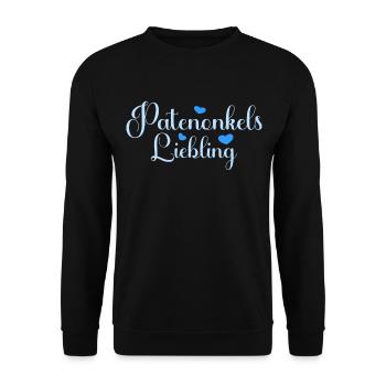 Patenonkels Liebling Patenkind Patenonkel - Unisex Pullover - Schwarz - Vorne - Alina (178cm) & Michal (187cm)
