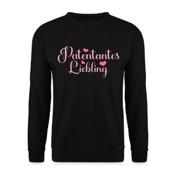 Patentantes Liebling Patenkind Baby Patentante - Unisex Pullover - Schwarz - Vorne - Alina (178cm) & Michal (187cm)